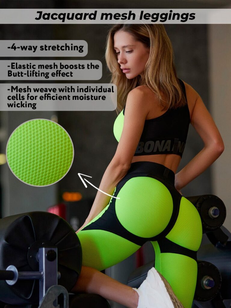 Shorts Bona Cycling Extra Sex Push-up Corsage Neon Yellow